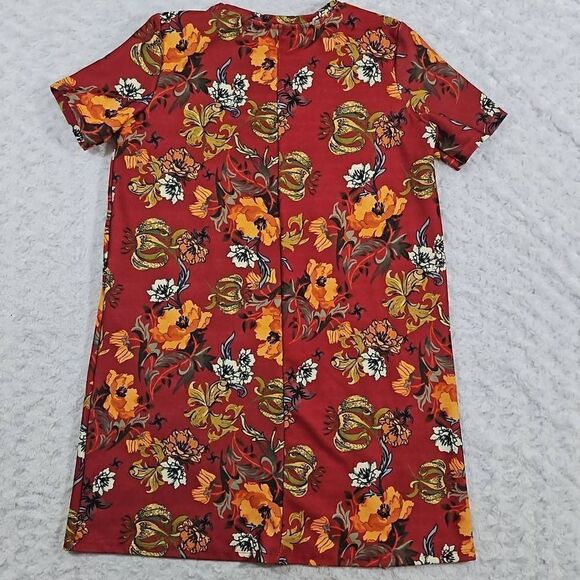 Zara Size Medium Trafaluc Floral Dress Autumn Fall Womens - Picture 6 of 7
